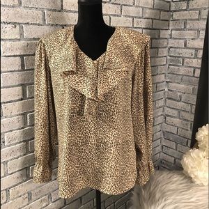 LE CAVIAR Vintage Women’s Leopard Blouse